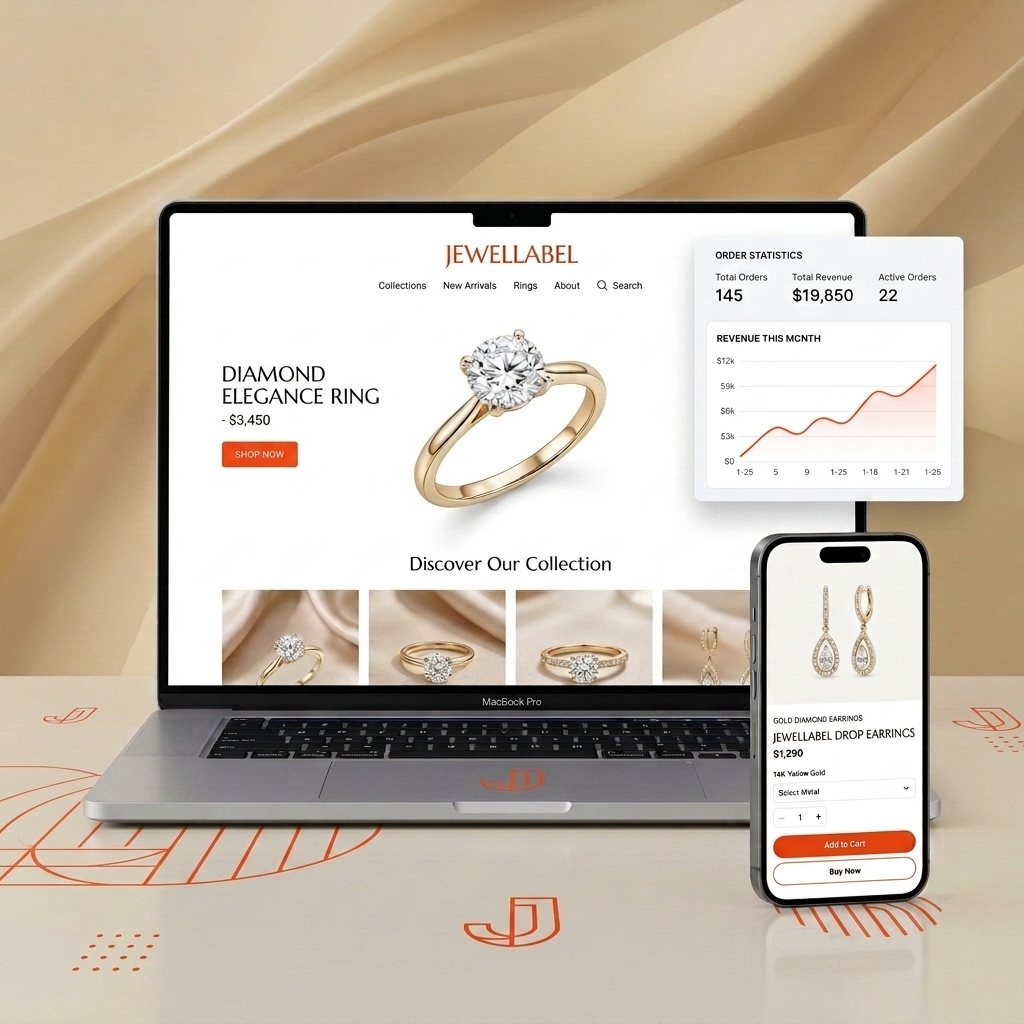 Jewellabel Platform Mockup